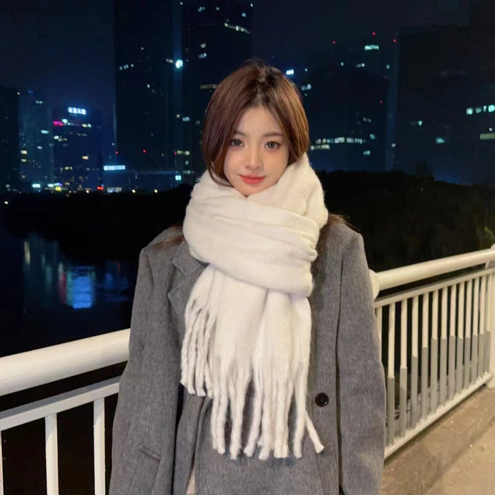 Checked scarf, 200 cm, soft and warm