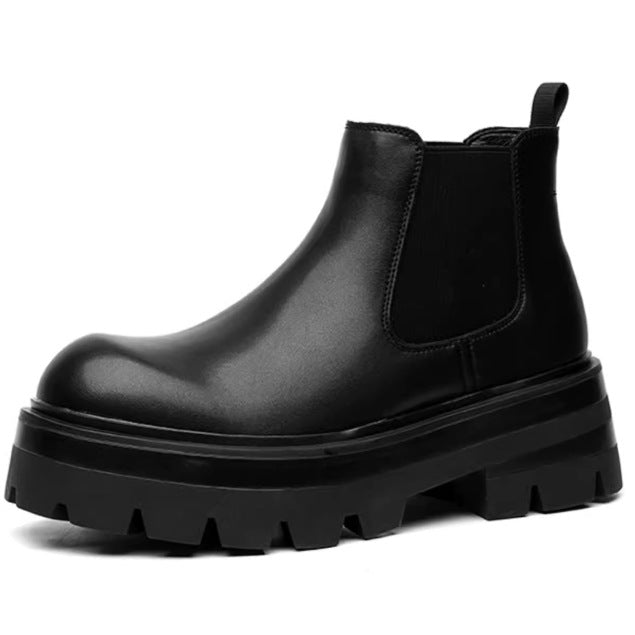 Men's Chelsea Boots, 7 cm platform, slip-resistant