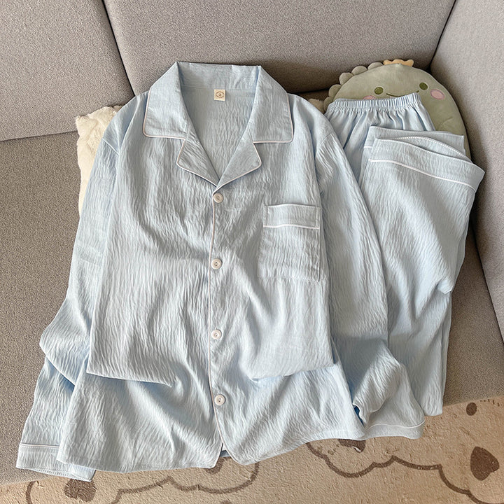 Men's pajama set made of cotton muslin