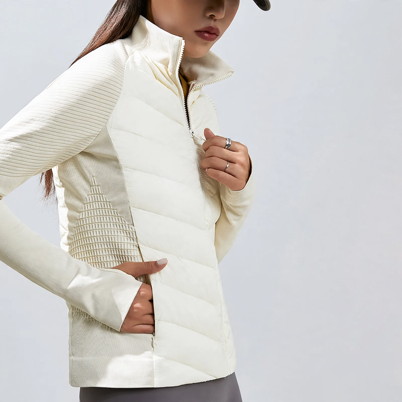 Women’s down jacket, white goose down, slim fit