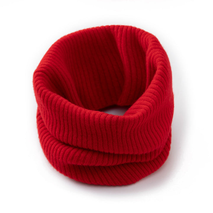 Merino wool tubular scarf, knitted