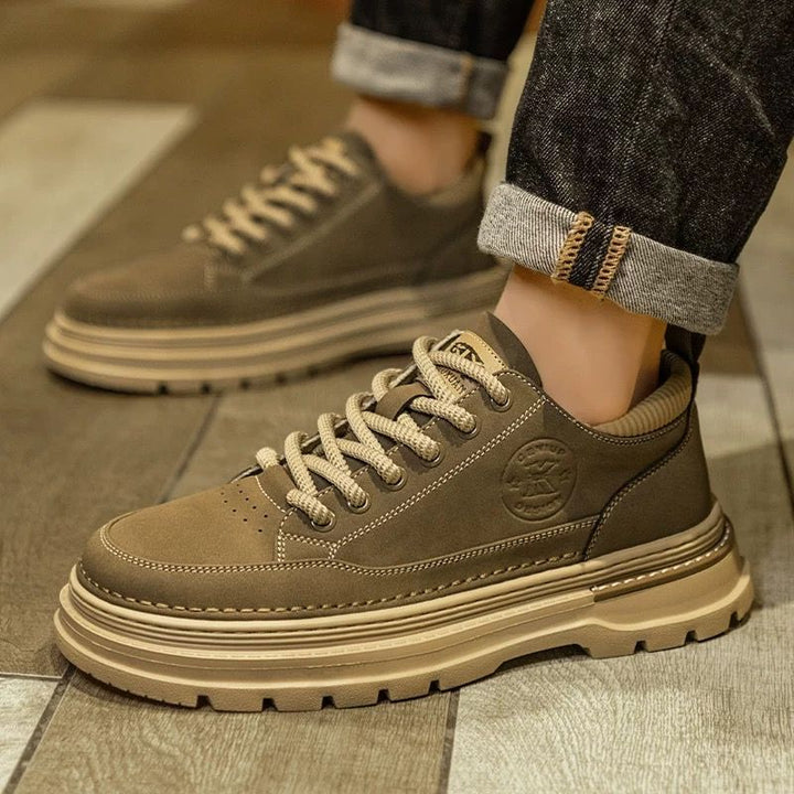 Men's vintage-style ankle boots, PU