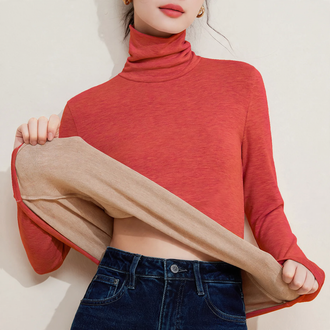 Women's Thermal Undershirt with Stand-up Collar