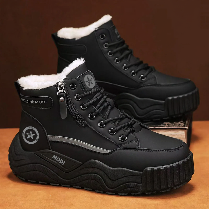 Men's winter snow boots, lined, non-slip
