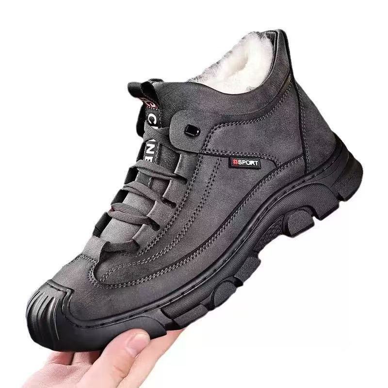 Padded men's winter boots, non-slip