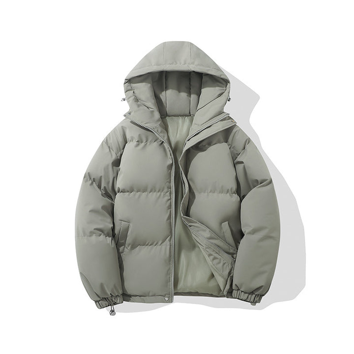 Men's padded jacket with hood, lined, windproof