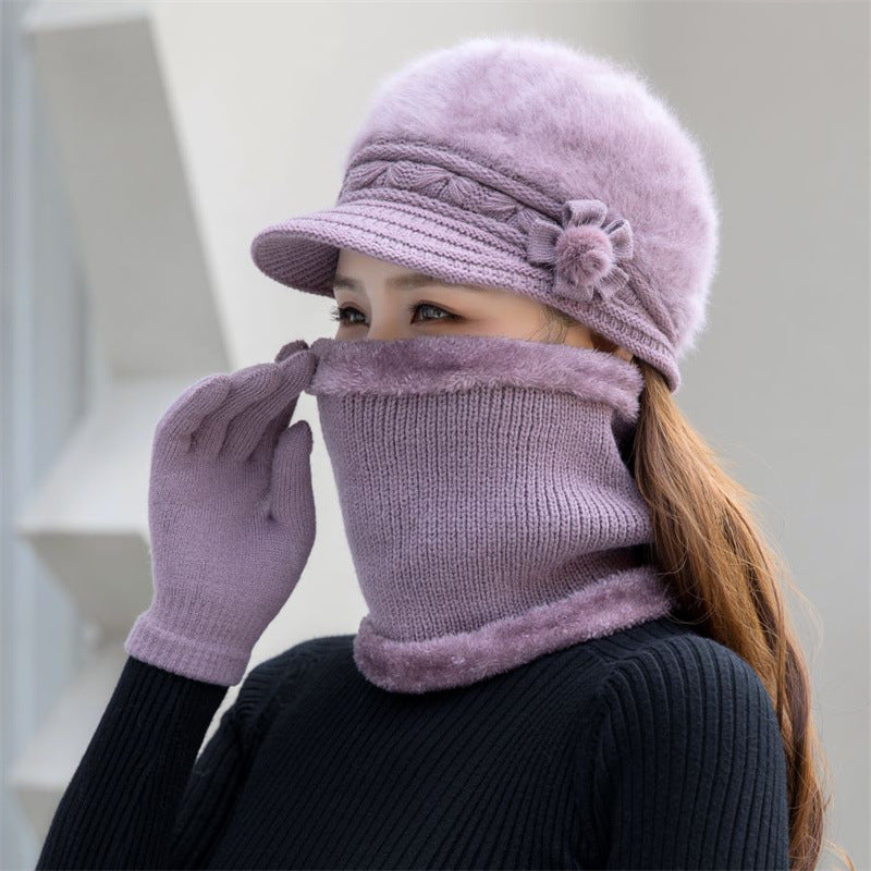 Ladies' knitted hat, warm and stylish