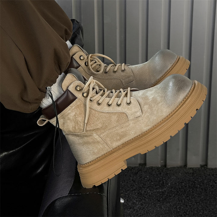 Men's boots in British style, leather