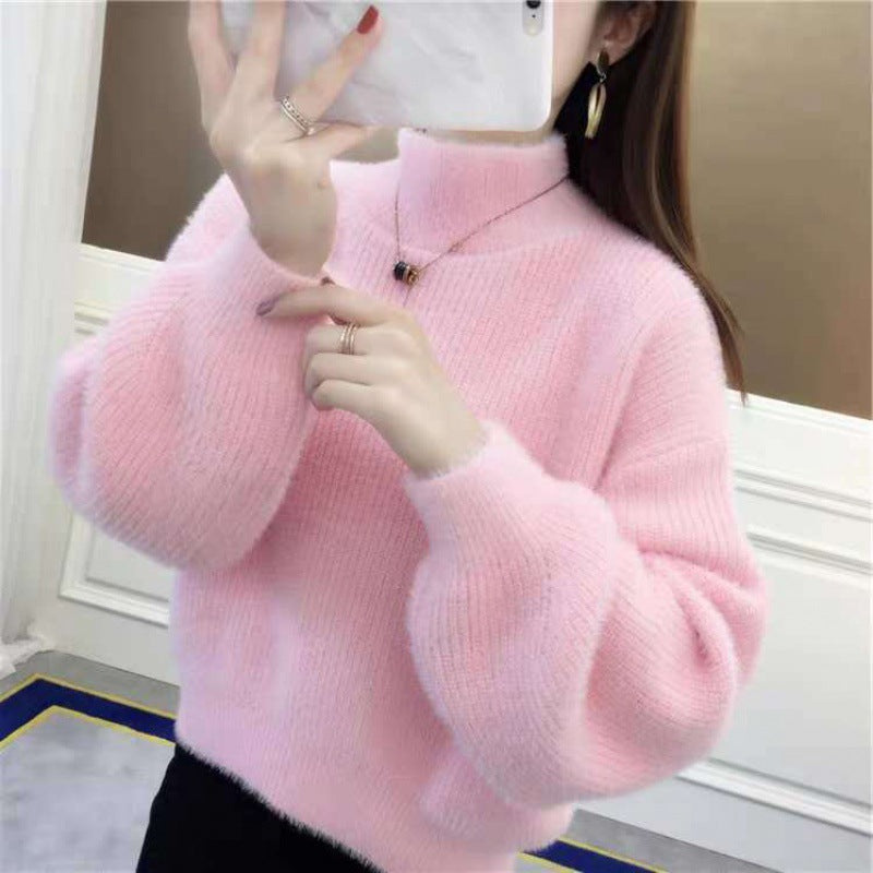Women's Sweater, Short, Lantern Sleeves, Knit
