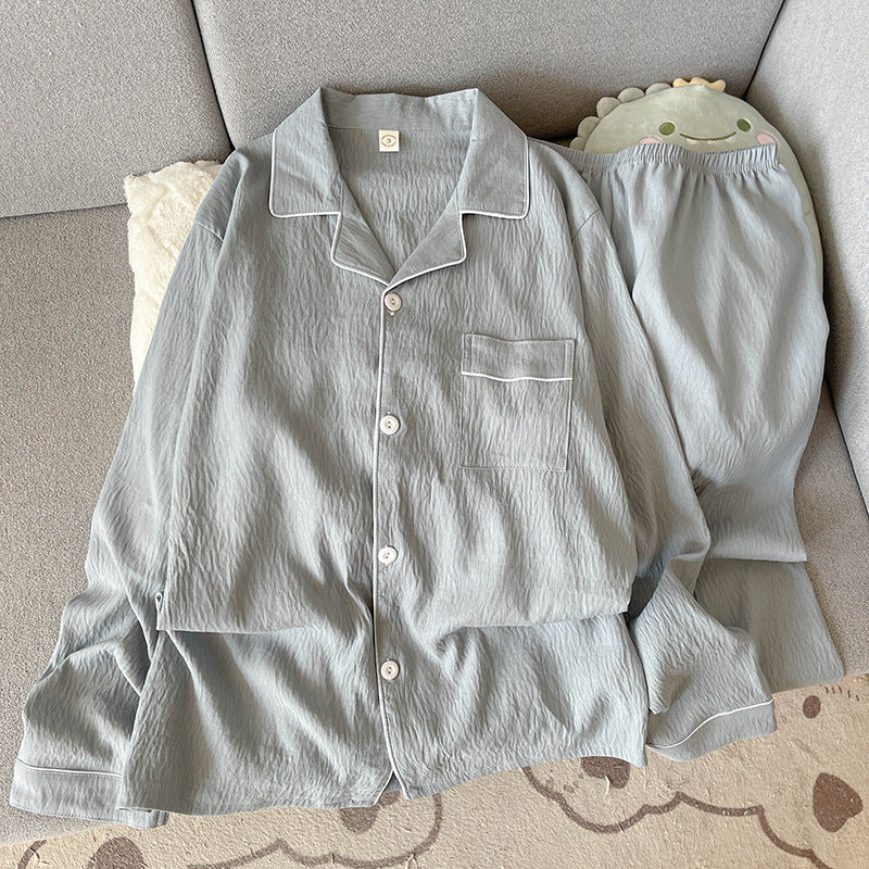 Men's pajama set made of cotton muslin