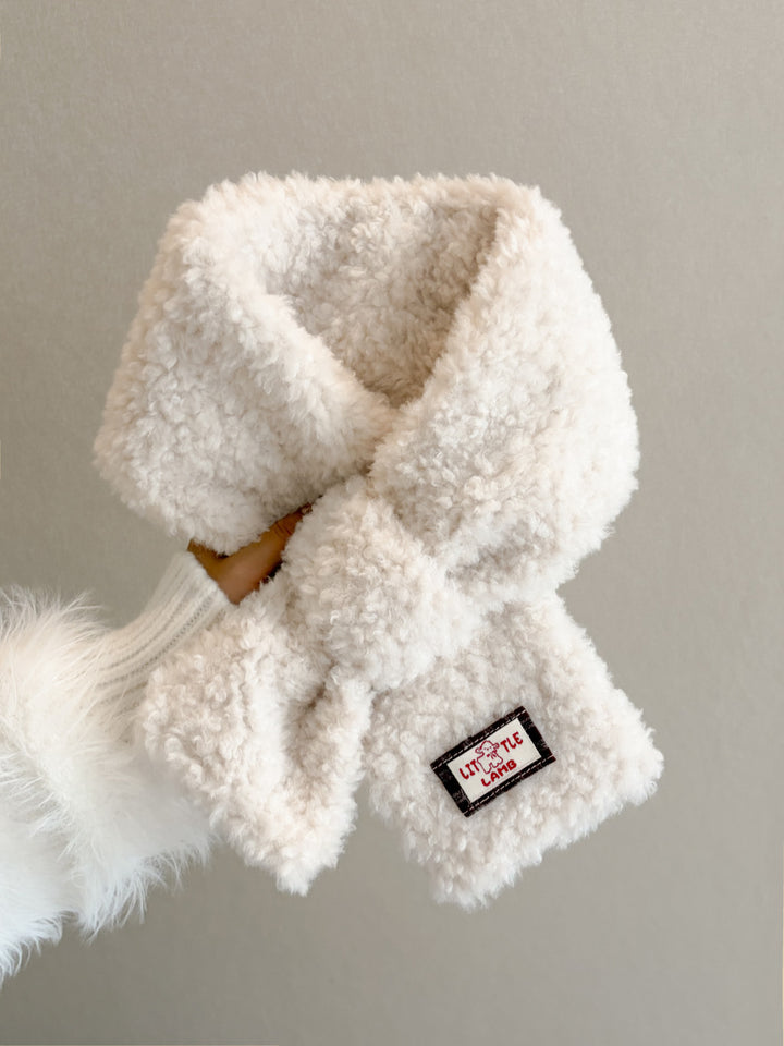 Thick lamb fleece scarf, 85x12 cm