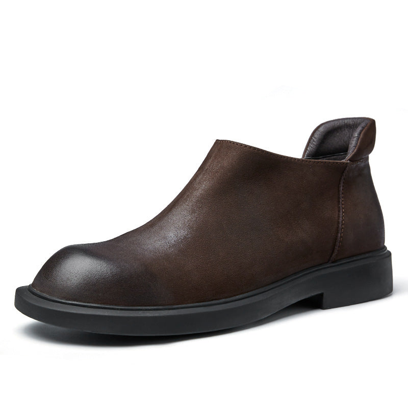 Men's Chelsea boots made of cowhide leather, soft sole