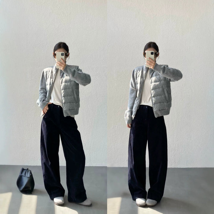 Cotton cord trousers, wide cut, lined, Autumn/Winter