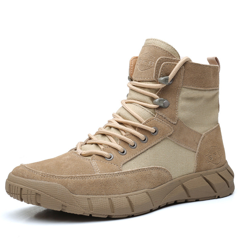 Men's Martin boots made of genuine leather, ankle-high