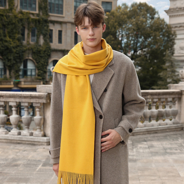 Solid color wool scarf for women and men