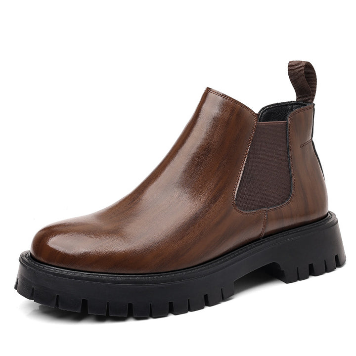 Men's Chelsea boots, ankle-high, slip-resistant, synthetic leather