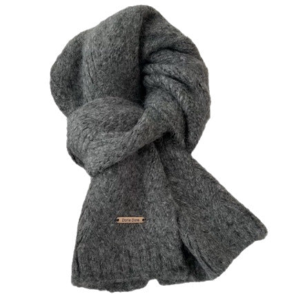 Knitted scarf made of wool blend