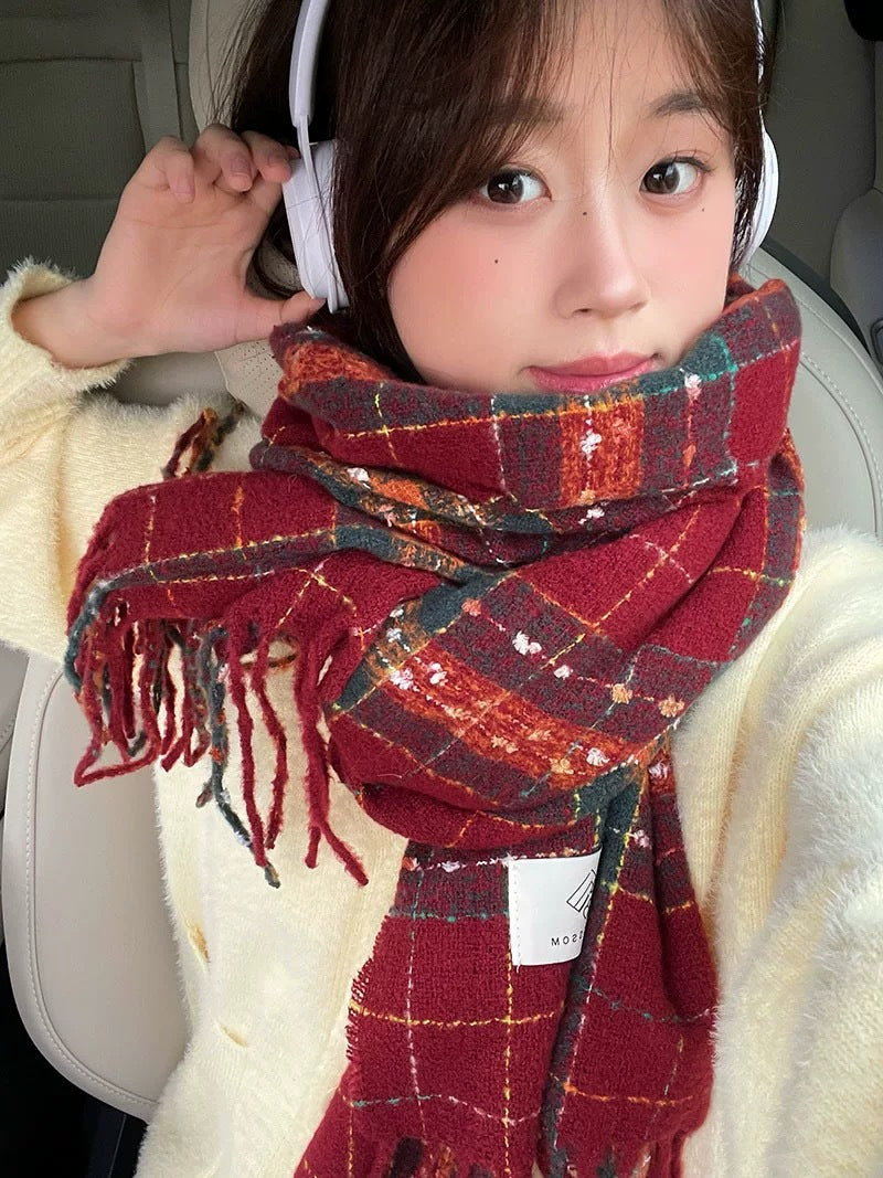 Warmer knit scarf for winter