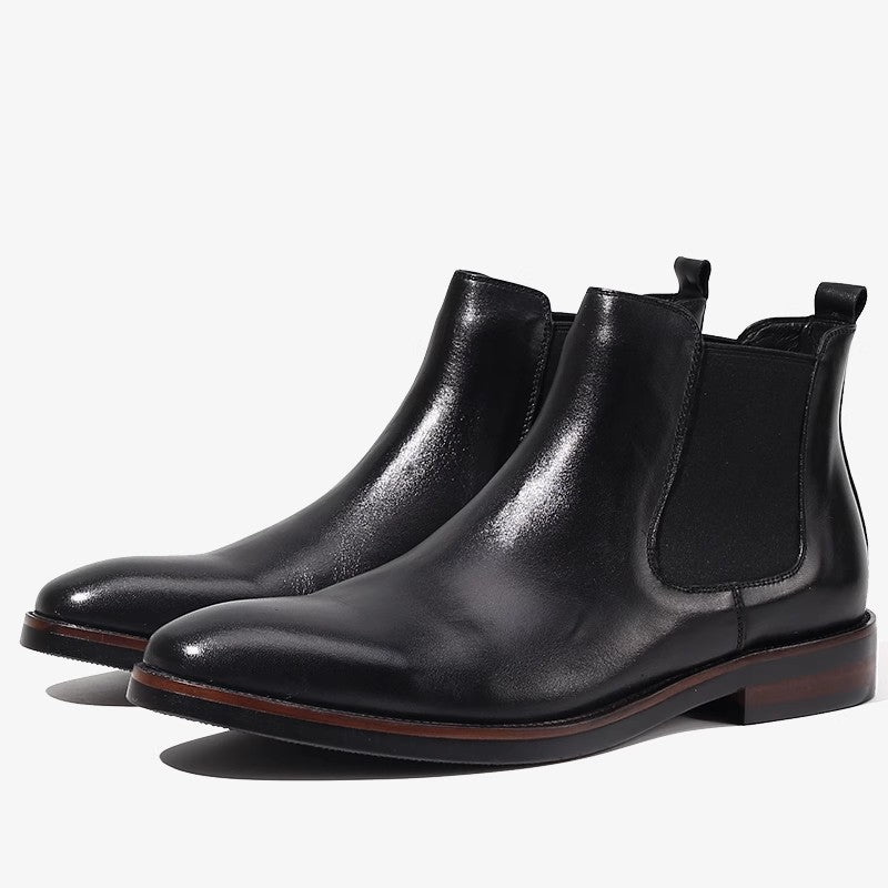 Men's Chelsea boots made of genuine leather, breathable