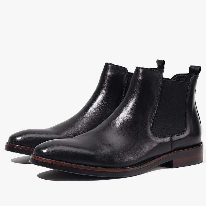 Men's Chelsea boots made of genuine leather, breathable