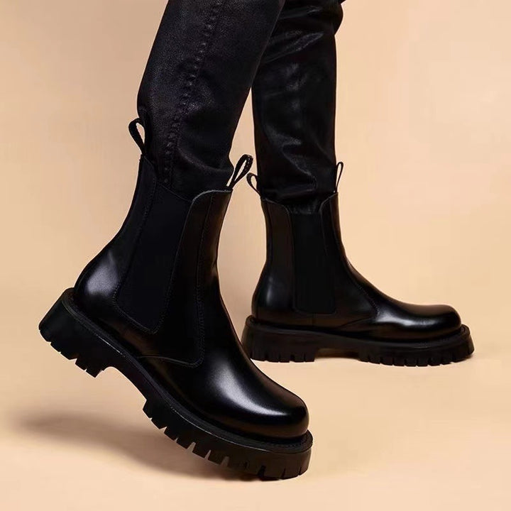 Men's Chelsea boots made of cowhide leather, breathable