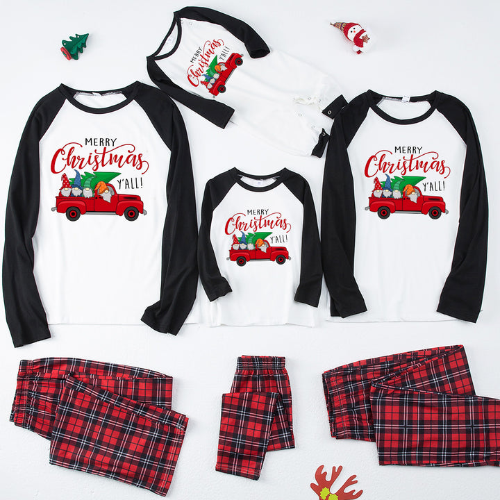 Family Pajama Set with Check Pattern