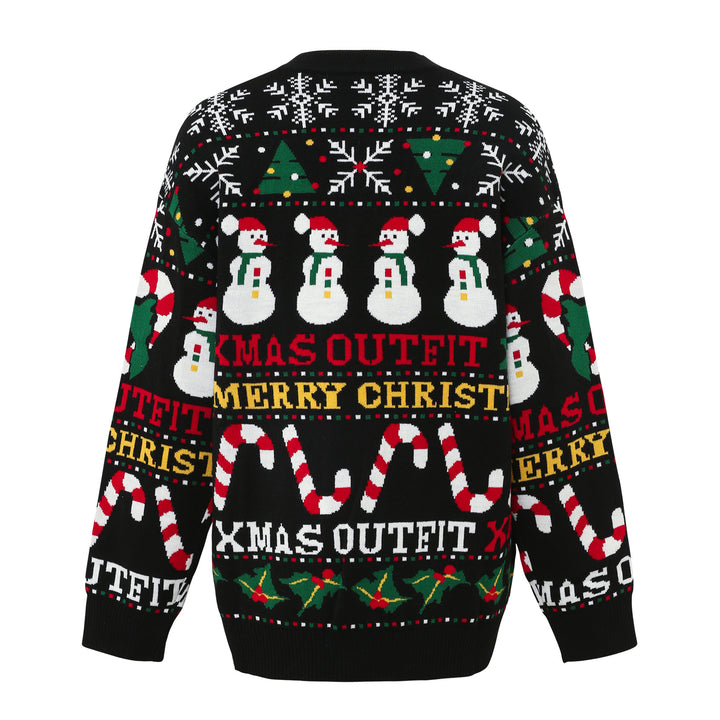 Festive Jacquard Knit Sweater