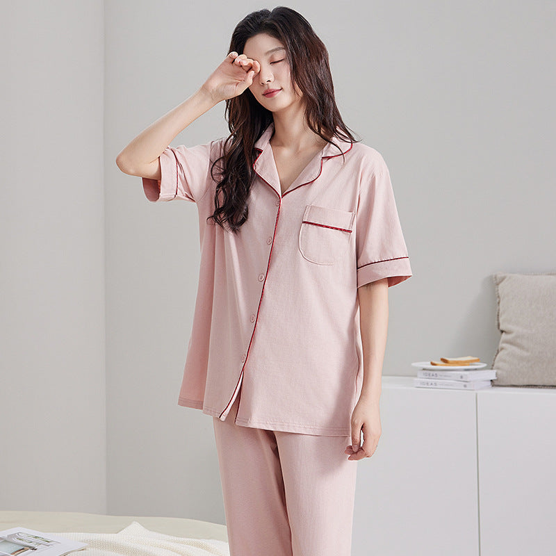Men's pajama set made of cotton, simple design