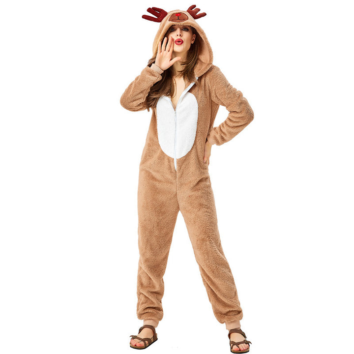 Reindeer Pajamas for Women, loose fit