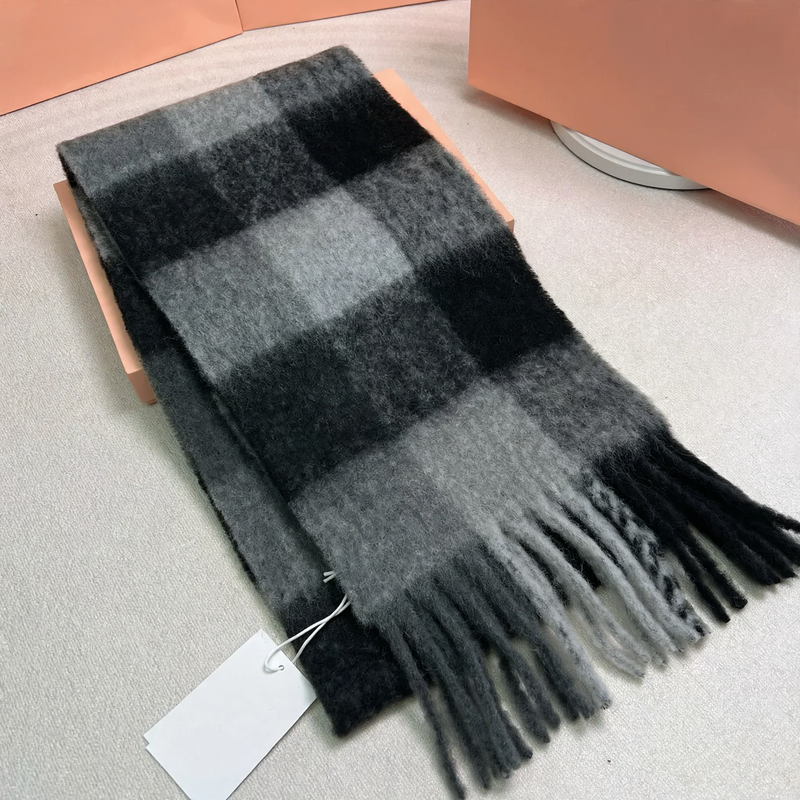 Long Rainbow Scarf made of Mohair-Wool Blend