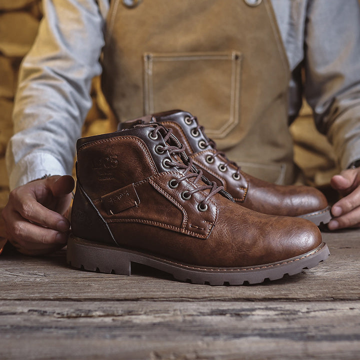 Men's Martin boots, lined, water-repellent, non-slip