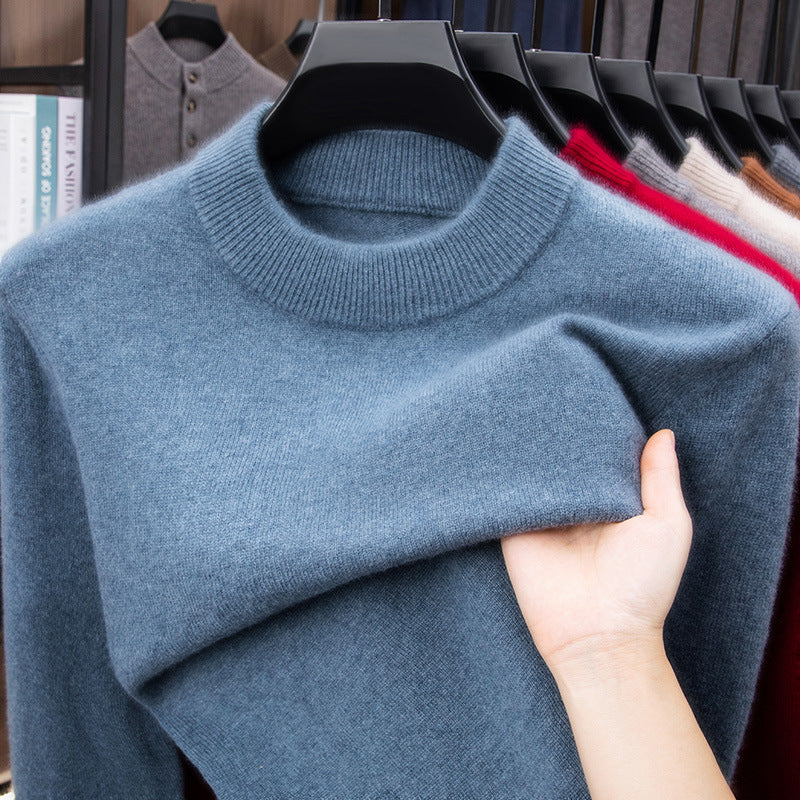 Men's wool sweater, 460g, warm and soft