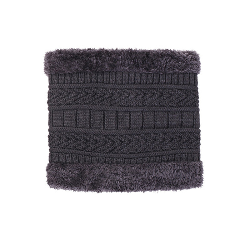 Knitted hat with scarf, 2-piece set, lined