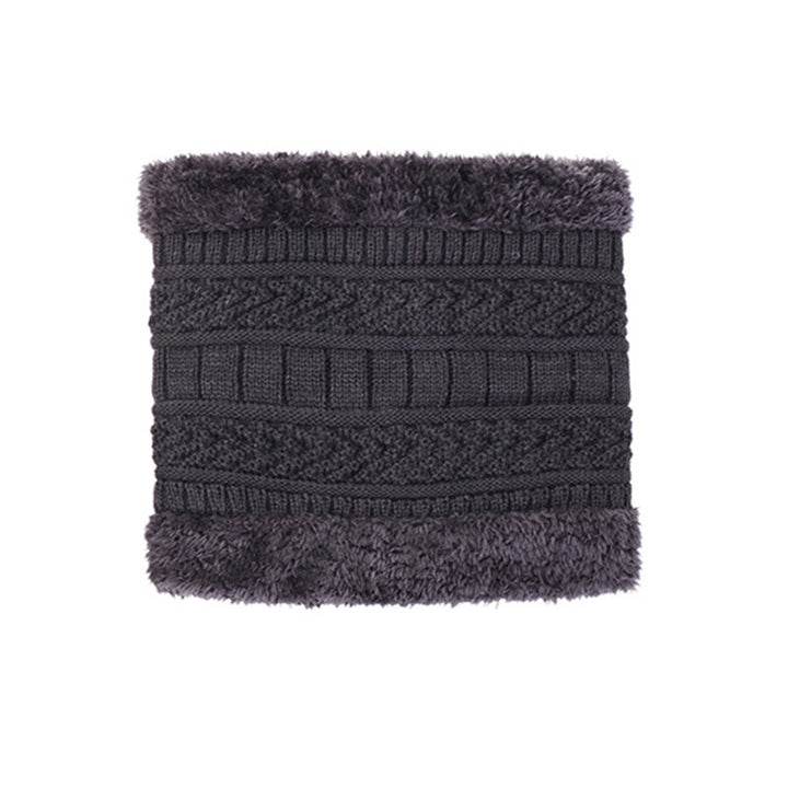 Knitted hat with scarf, 2-piece set, lined