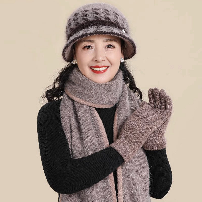 Knitted hat for women, warm winter accessory
