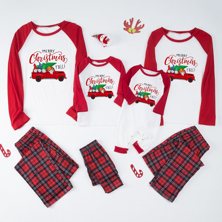 Family Pajama Set with Check Pattern