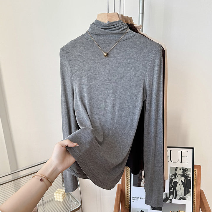 Women's silk underlayer top, lined