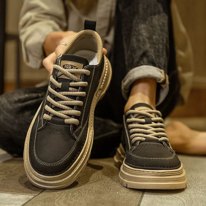 Men's vintage-style ankle boots, PU