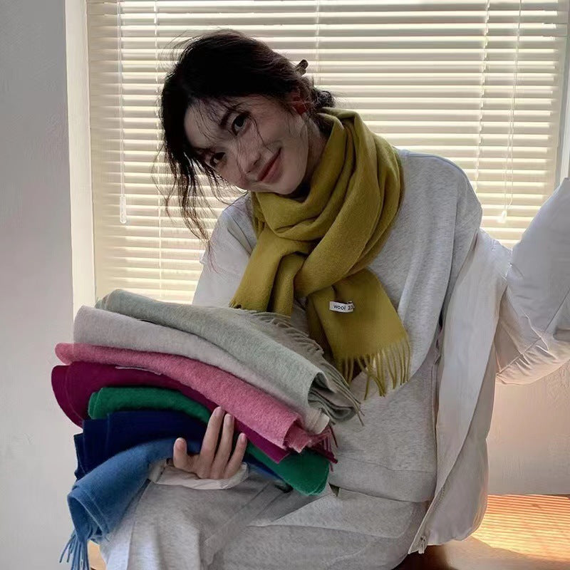 Wool scarf and shoulder wrap, 70x200 cm