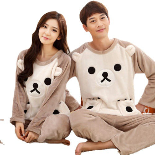 Fluffy partner pajamas made of flannel