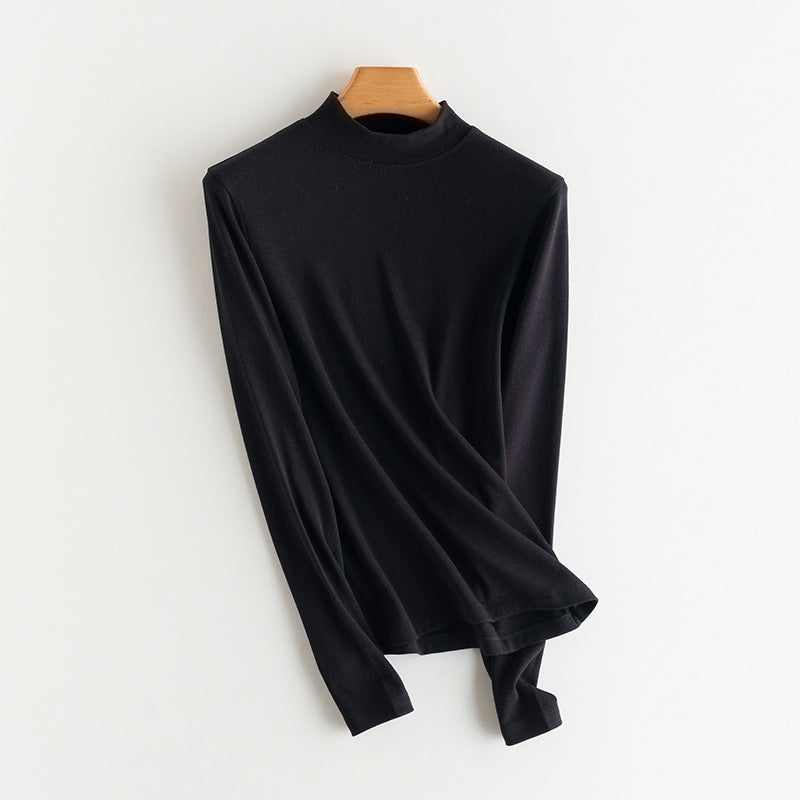 Women's Knit Under Shirt, Cashmere Blend, Various Collars