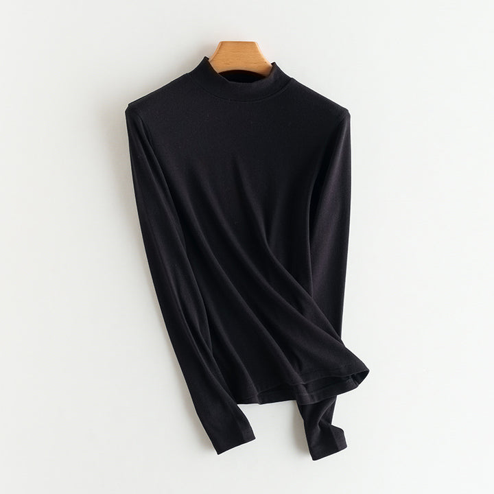 Women's Knit Under Shirt, Cashmere Blend, Various Collars