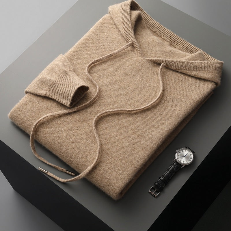 Men's hoodie made of cashmere-wool mix