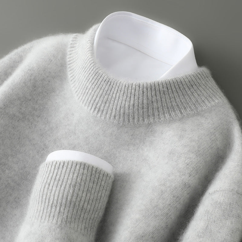 Men's Wool Sweater, 100% Wool, Stand Collar, Business Style