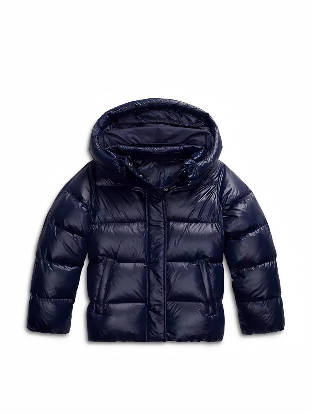 Padded women's hooded jacket in a modern style