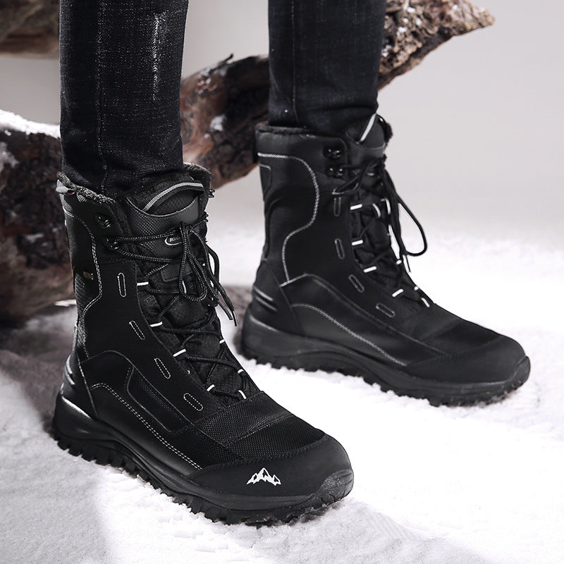 Winter snow boots for men, insulated, water-repellent