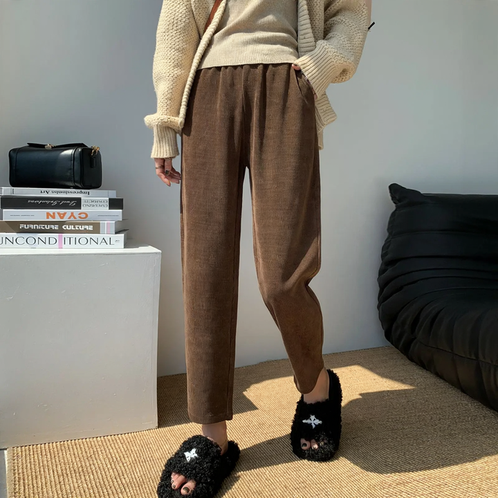 Women's cord pants, harem cut, various lengths