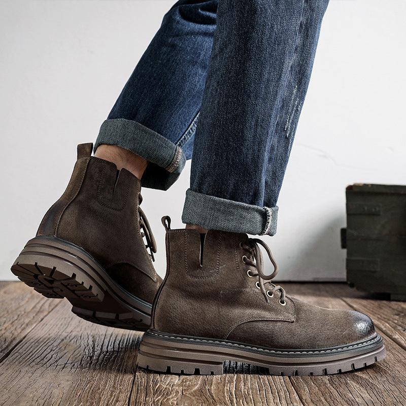 Men's Chelsea Boots, mid-high shaft, pigskin