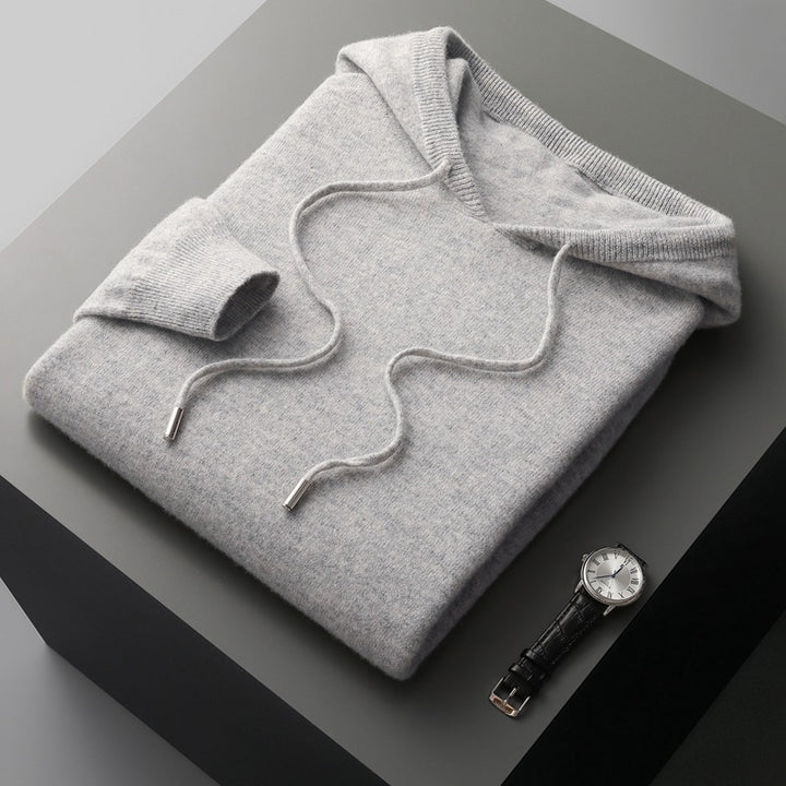 Men's hoodie made of cashmere-wool mix