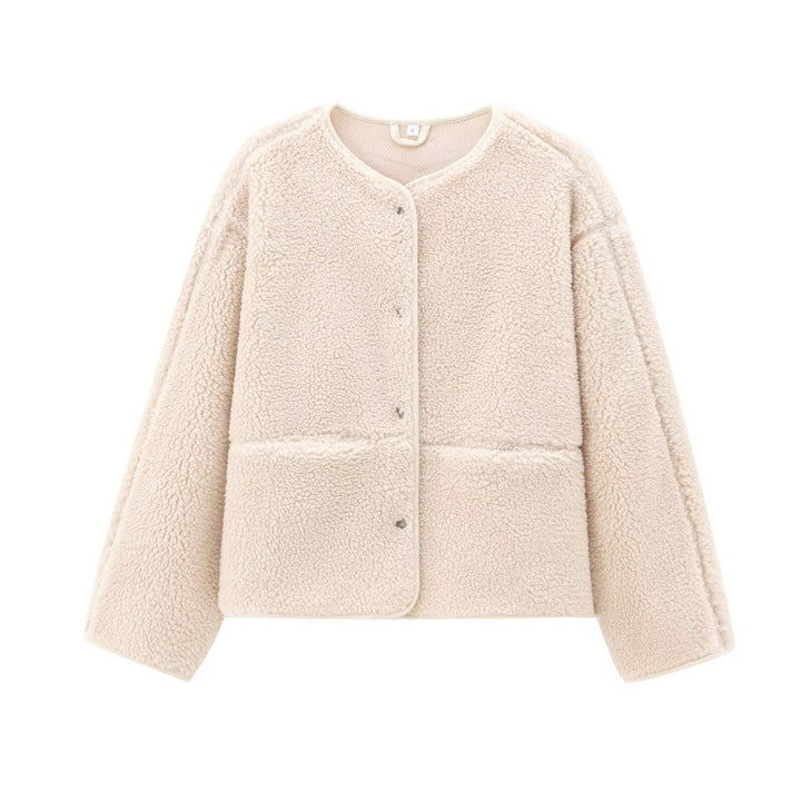Women’s Teddy Fleece Jacket, single-breasted